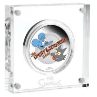 Image 1 for 2021 Itchy & Scratchy 1oz $1 Silver Proof Coin - The Simpsons Perth Mint Series