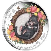 Image 1 for 2021 Dreaming Down Under - Tasmanian Devil Half oz Silver Proof coin 50 Cents