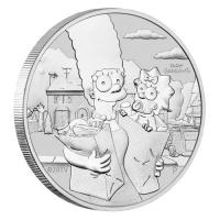 Image 2 for 2021 $1 The Simpsons - Marge & Maggie Simpson -  1oz Silver Coin in Card - Tuvalu 99.99% Pure Silver