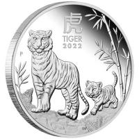 Image 1 for 2022 Australian Lunar Series III Year of the Tiger Half oz Silver Proof Coin