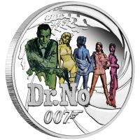Image 1 for 2021 James Bond 007 Dr No Half oz Silver Proof