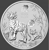 Image 3 for 2022 Lunar Year of the Tiger 1oz Silver Bullion Coin with Dragon Privy Mark