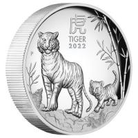 Image 1 for 2022 Australian Lunar Series III Year of the Tiger 1oz Silver Proof High Relief Coin