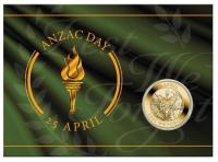 Image 1 for 2022 $1 ANZAC Day Al Br Coin in Card - Perth Mint