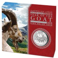 Image 1 for 2015 Australian 1oz High Relief Year of the Goat Proof