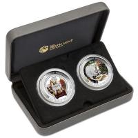 Image 2 for 2016 Tuvalu Lunar Good Fortune Two Coin Set - Year of the Monkey