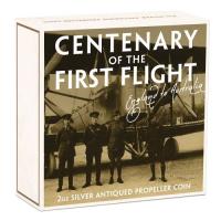 Image 1 for 2019 2oz Silver Coin - 100th Annivesary First Flight England to Australia