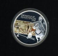 Image 2 for 2009 Tuvalu Famous Battles In History 1oz Coloured Silver Proof - Hastings
