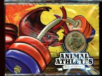 Image 1 for 2012 Animal Athletes Coloured One Dollar Coin on Card - Rhinoceros Beetle