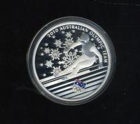 Image 2 for 2010 Australian Olympic Winter Team 1oz Coloured Silver Proof