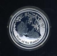 Image 2 for 2011 Australian 1oz Silver Proof Coin - Year of the Rabbit