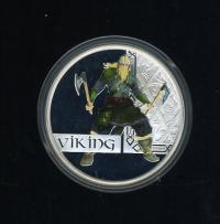 Image 2 for 2010 Tuvalu 1oz Coloured Silver Proof - Great Warriors Viking