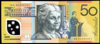 Image 1 for 2008 $50 Polymer Last Prefix MD08 983041 UNC
