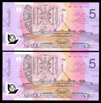 Image 1 for 2006 Consecutive Pair $5.00 BK06 742784-785 UNC
