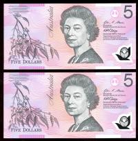 Image 2 for 2008 Consecutive Pair $5.00 CI08 234040-041 UNC