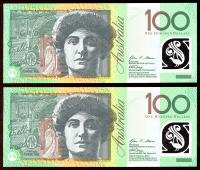 Image 2 for 2008 Consecutive Pair $100.00 CA08 186284-285 - Uncirculated