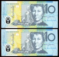 Image 1 for 2006 Consecutive Pair $10.00 CK06 979668-669 UNC