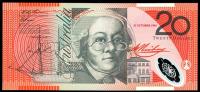 Image 2 for 1994 $20 Polymer Red Serials AA94 000524 UNC