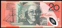 Image 2 for 1999 $20 First Prefix Red Serials AA99 000832 UNC