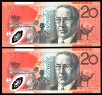 Image 1 for 2002 Consecutive Pair $20 Polymer  UNC - DH02 695535-536