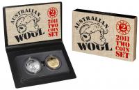 Image 1 for 2011 Two Coin Proof Set - Australian Wool