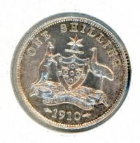Image 1 for 1910 Australian Shilling CH UNC