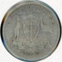 Image 1 for 1912 Australian Shilling VG