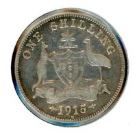 Image 1 for 1915H Australian Shilling VG