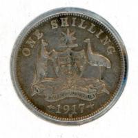 Image 1 for 1917 Australian Shilling gFINE