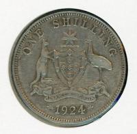 Image 1 for 1924 Australian George V Shilling Fine