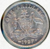 Image 1 for 1927 Australian George V Shilling EF