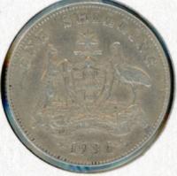 Image 1 for 1934 Australian George V Shilling aVF