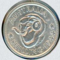 Image 1 for 1944S Australian Shilling EF