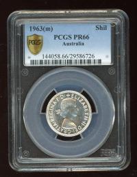 Image 2 for 1963M Australian Proof Shilling Slabbed PCGS PR66