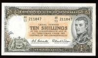 Image 1 for 1961 Ten Shilling Banknote AH53 211847 gEF