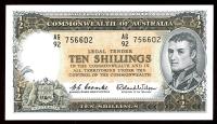 Image 1 for 1961 Ten Shillings AG92 756602 - UNC