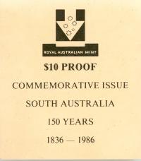 Image 4 for 1986 $10 Proof Coin State Series - South Australia