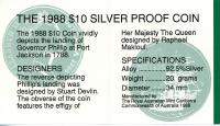 Image 4 for 1988 $10 Silver Proof - Landing of Governor Phillip at Port Jackson