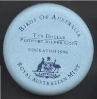 Image 2 for 1990 Birds of Australia Piedfort $10 Proof - Cockatoo