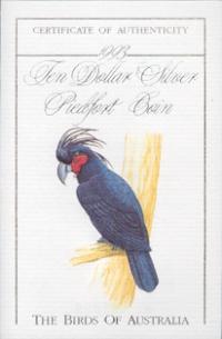 Image 3 for 1993 Birds of Australia Piedfort $10 Proof - Palm Cockatoo