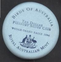 Image 2 for 1994 Birds of Australia Piedfort $10 Proof Coin - Wedge Tailed Eagle