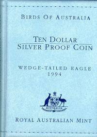 Image 3 for 1994 Birds of Australia $10 Proof - Wedge Tailed Eagle