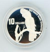 Image 2 for 1997 Endangered Species $10 Silver Piedfort - Southen Red Tailed Black Cockatoo