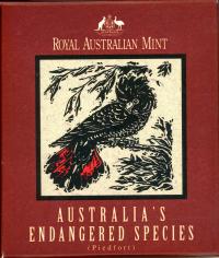 Image 1 for 1997 Endangered Species $10 Silver Piedfort - Southen Red Tailed Black Cockatoo