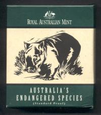 Image 2 for 1998 Endangered Species $10.00 Silver Proof - Northern Hairy-Nosed Wombat