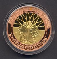 Image 4 for 1999-2001 Millennium 3 Coin Set - Past Present Future Ten Dollar Coins