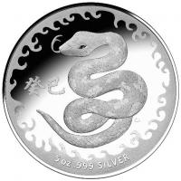 Image 1 for 2013 Lunar Year of the Snake $10.00 5oz Silver Proof Coin