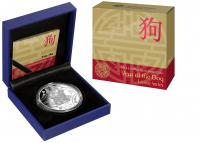 Image 1 for 2018 Lunar Year of the Dog $10.00 5oz Silver Proof Coin