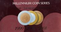 Image 1 for 1999-2001 Millennium 3 Coin Set - Past Present Future Ten Dollar Coins