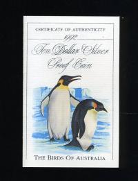 Image 3 for 1992 Birds of Australia $10 Proof - Emperor Penguin